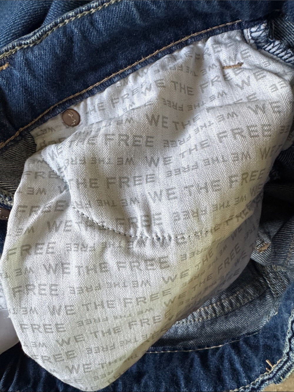 We The Free Wide Leg Jeans in Deep Blue Denim - Picture 9 of 9